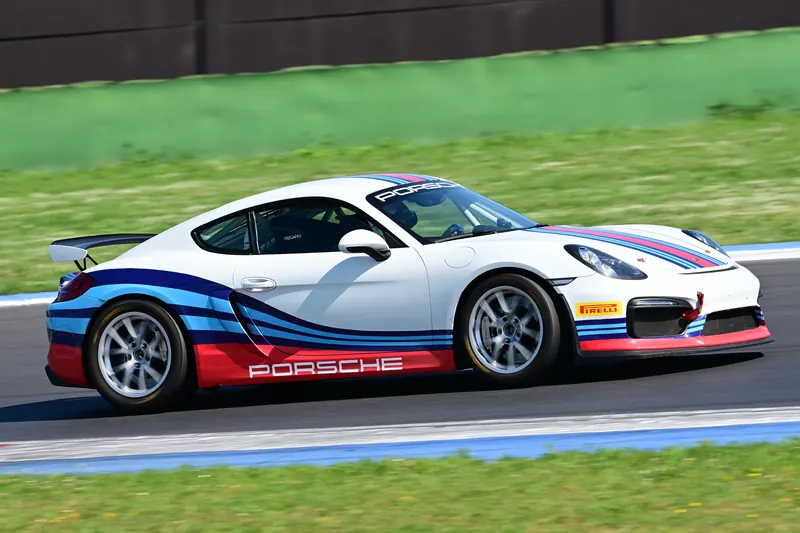 Porsche di profilo in panning